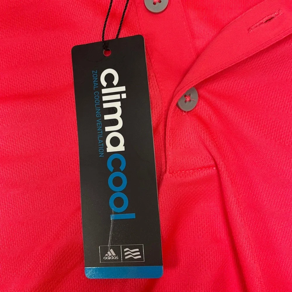 BRAND NEW Adidas Golf Climacool Club Tipped Polo Shirt Mens M Pink AE4283 NWT